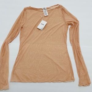 Tulle Pullover By Wolford Sz Xs Bellini Rose Transparent Fine Material